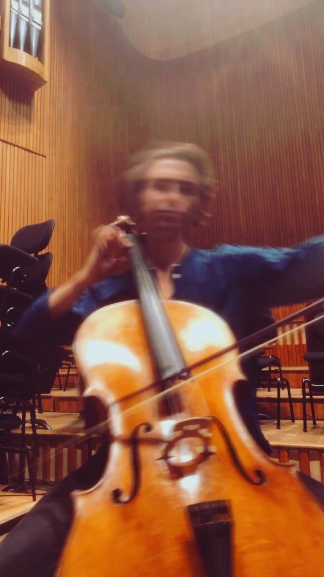 Rehearsal in a concert hall